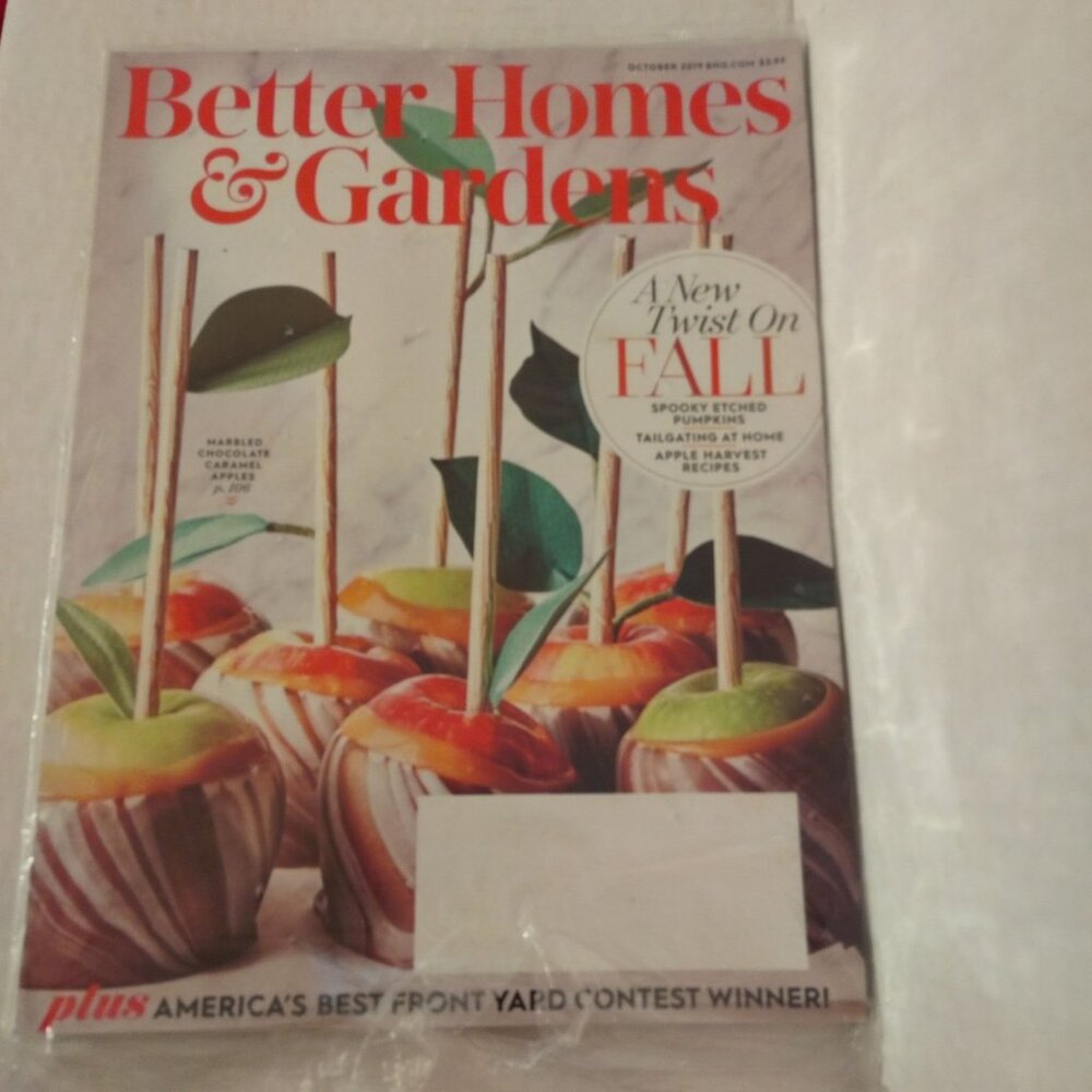 Better Homes & Gardens Magazine October 2019 Fall Edition With Recipes & Decor